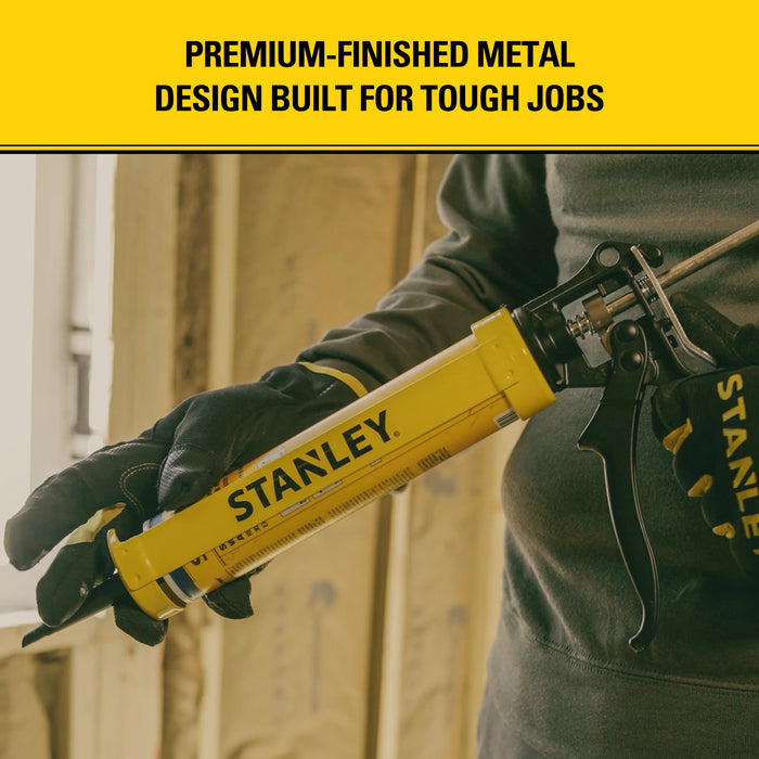 Stanley Heavy Duty Professional Caulking Gun – 25:1 Thrust Ratio, PRO-CG1