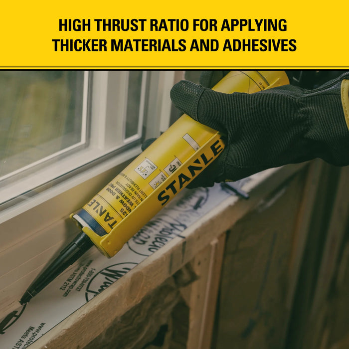 Stanley Heavy Duty Professional Caulking Gun – 25:1 Thrust Ratio, PRO-CG1