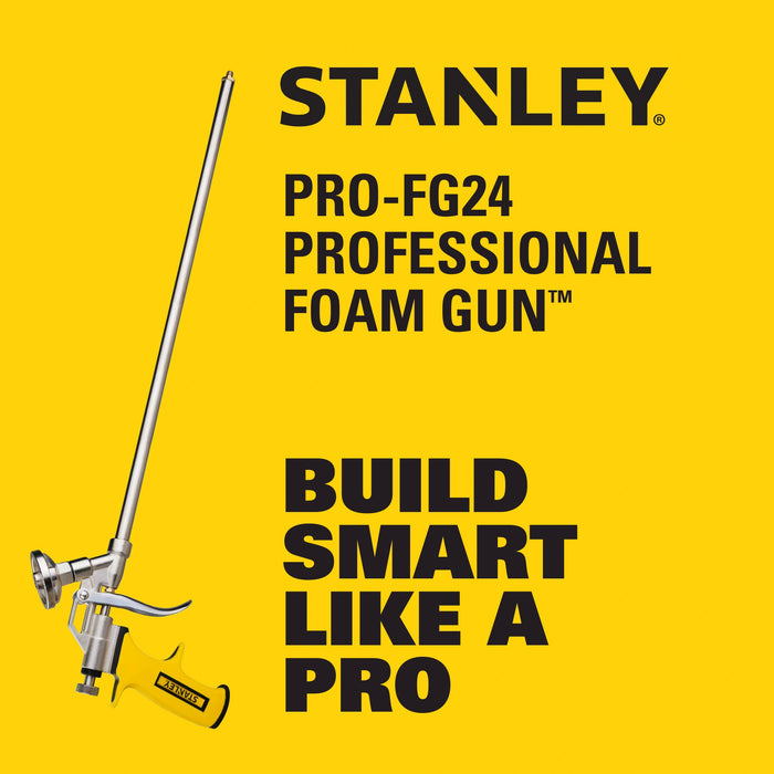 Stanley PRO-FG24 Foam Gun - 24" | High Precision for Expanding Insulation Foam