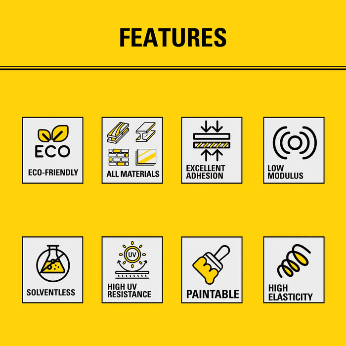 Stanley S302 Window & Door Multiflex - Flexi Seal, White, 9.8 fl oz