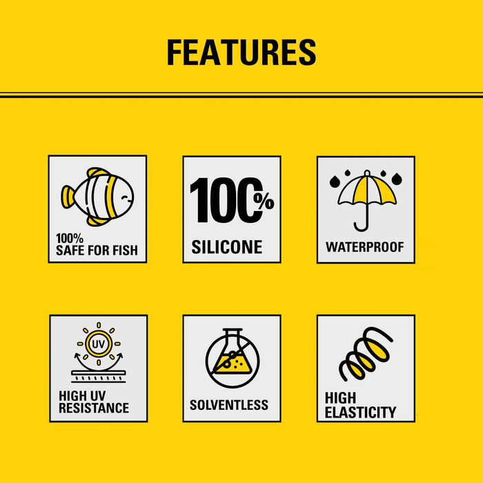 Stanley S420 Specialty Aquarium Silicone - Black & Translucent Clear, 10.1 fl oz