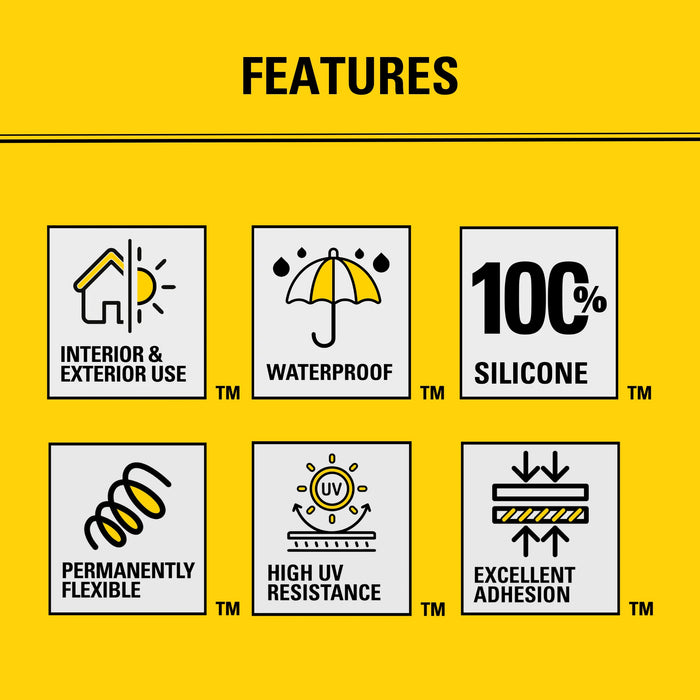 Stanley S425 Window & Door All Weather Pro Silicone Sealant - Clear, 10.1 oz