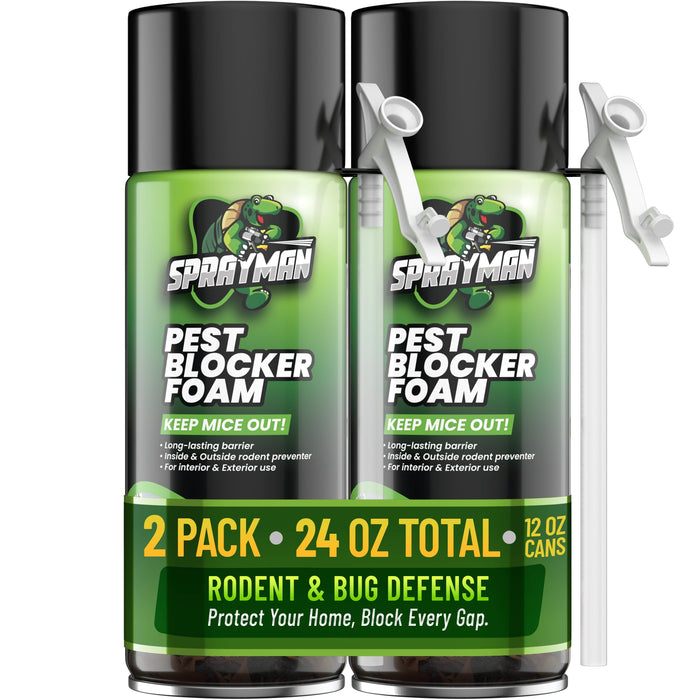 Sprayman Pest Blocker Foam with Straw Applicator, 12 oz