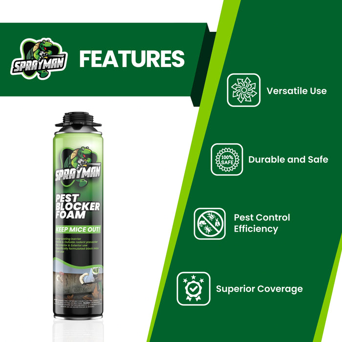 Insulation & Pest Block DIY Kit – 240 sq ft Closed Cell DIY Spray Foam Insulation System with Pest & Window Foam