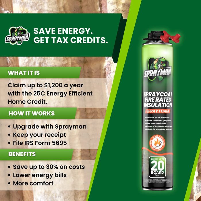 Sprayman Spraycoat Thermal & Sound Insulation Spray Foam, Closed Cell - Fire Rated