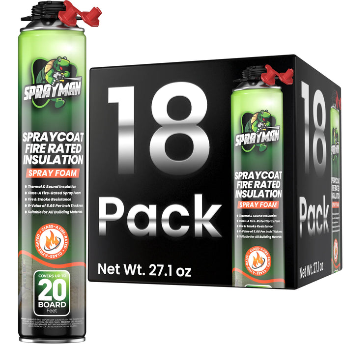 Sprayman Spraycoat Thermal & Sound Insulation Spray Foam, Closed Cell - Fire Rated