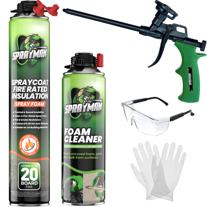 Sprayman Spraycoat Thermal & Sound Insulation Spray Foam, Closed Cell - Fire Rated
