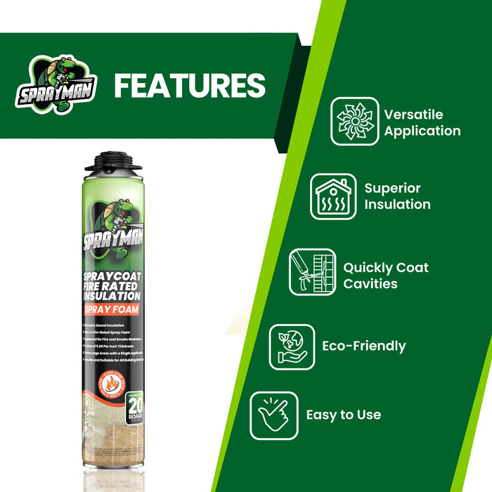 Sprayman Spraycoat Fire Rated Closed Cell Spray Foam Insulation
