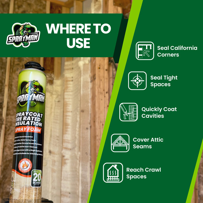 Sprayman Spraycoat Fire Rated Closed Cell Spray Foam Insulation