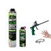 Sprayman Window & Door Low Expansion Spray Foam 1 Pack Set + 1 Foam Cleaner + 1 Foam Gun + 1 Eye Protection + 1 Glove