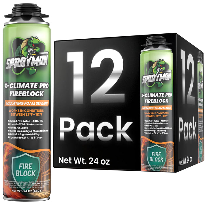 Sprayman X-Climate Pro Fire Block Insulating Foam Sealant