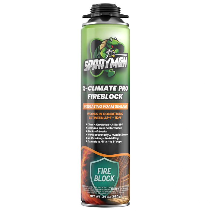 Sprayman X-Climate Pro Fire Block Insulating Foam Sealant