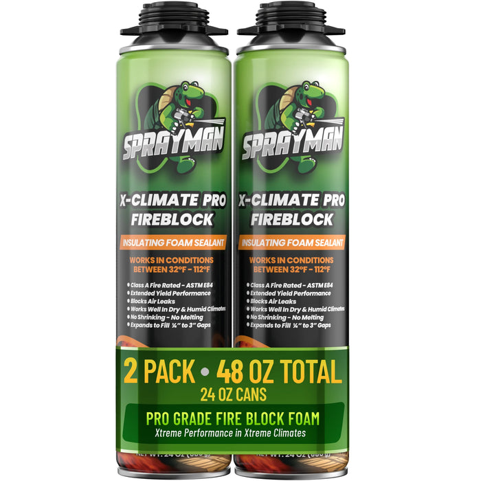 Sprayman X-Climate Pro Fire Block Insulating Foam Sealant