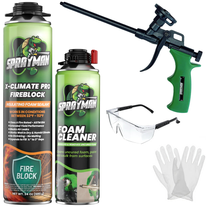 Sprayman X-Climate Pro Fire Block Insulating Foam Sealant
