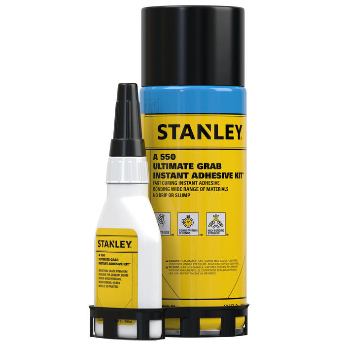 Stanley A550 Instant Adhesive Set - CA Glue and Activator