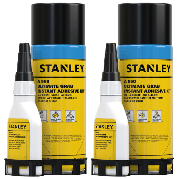Stanley A550 Instant Adhesive Set - CA Glue and Activator
