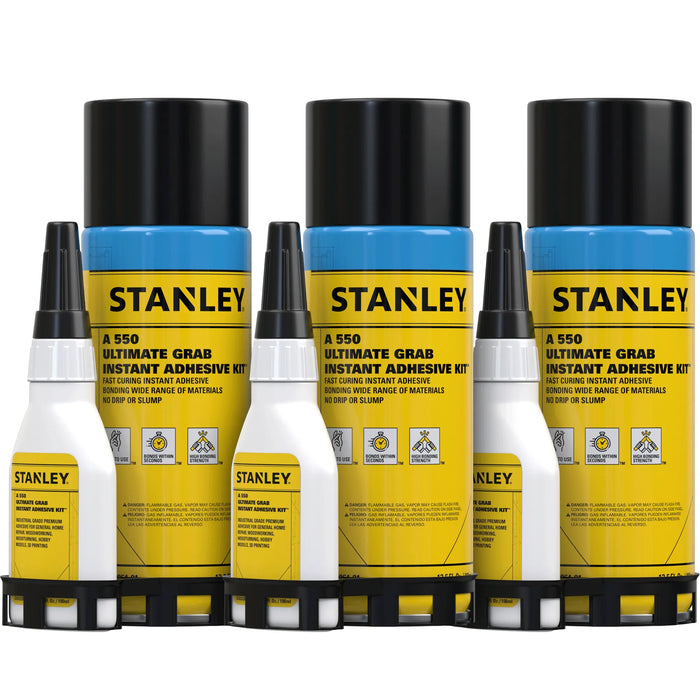 Stanley A550 Instant Adhesive Set - CA Glue and Activator