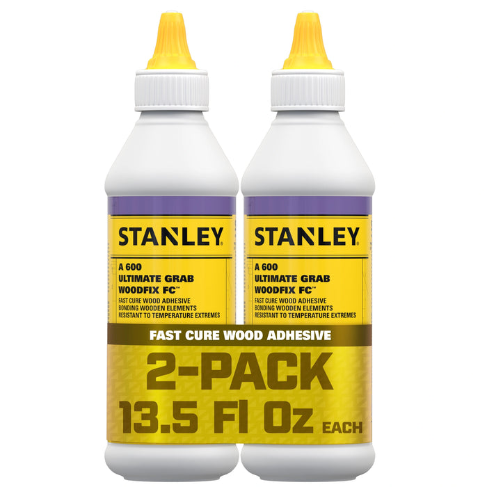 Stanley A600 Ultimate Grab Woodfix FC - Polyurethane Wood Marine Adhesive, 13.5 fl oz