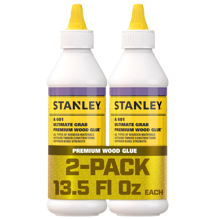 Stanley A601 Ultimate Grab Premium Wood Glue, 13.5 fl oz