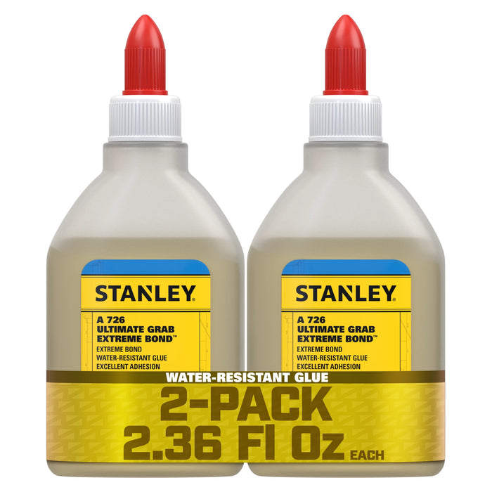 Stanley A726 Ultimate Grab Extreme Bond - Fast Curing Polyurethane Glue, 2.36 fl oz