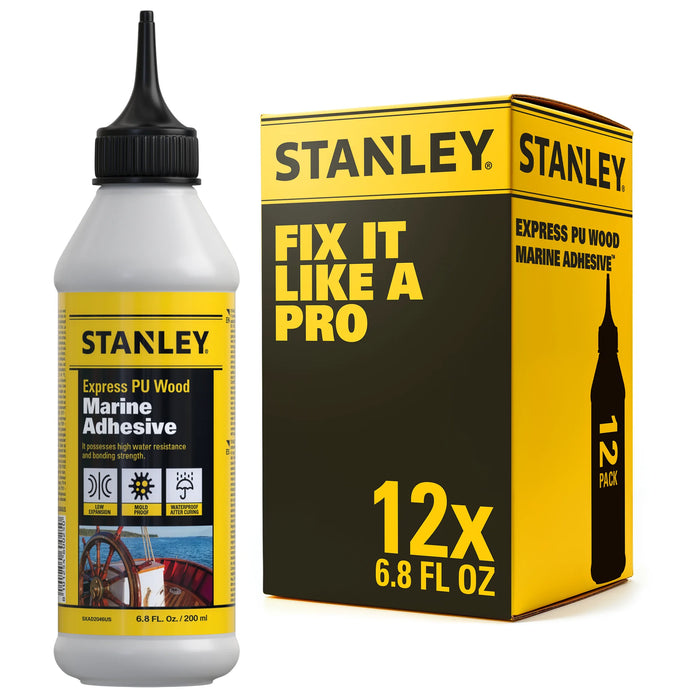 Stanley A727 Express Polyurethane Wood Marine Adhesive, 6.8 fl oz