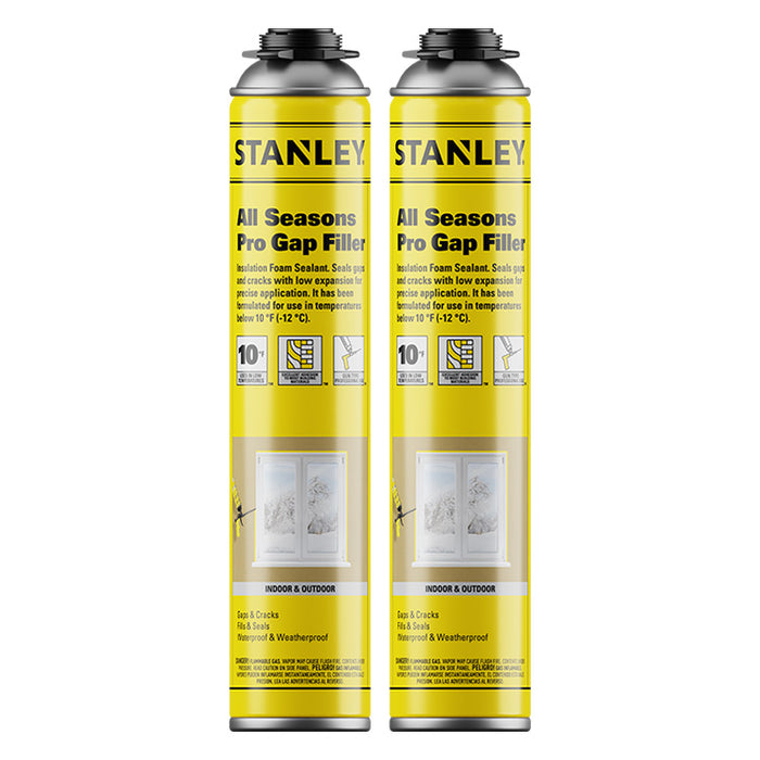Stanley All Seasons Pro Gap Filler Foam- Gun use, 24oz