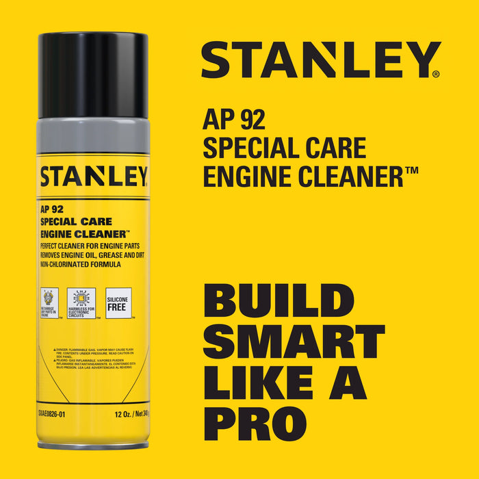Stanley AP92 Special Care Engine Cleaner & Degreaser Spray - Citrus-Based, 12 oz