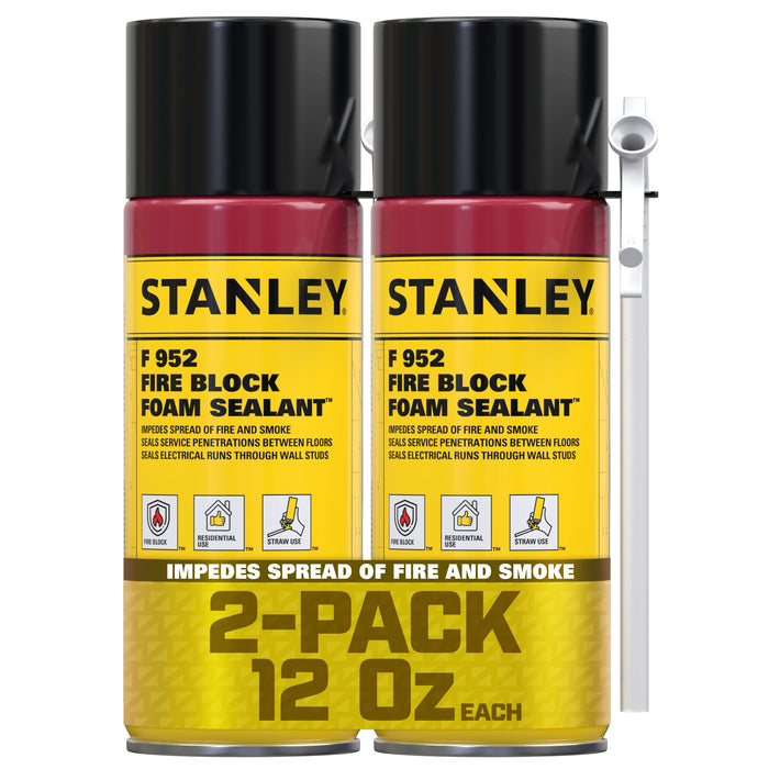 Stanley F952 Orange Fire Block Foam Sealant - Insulating Foam Sealant 12/24 oz