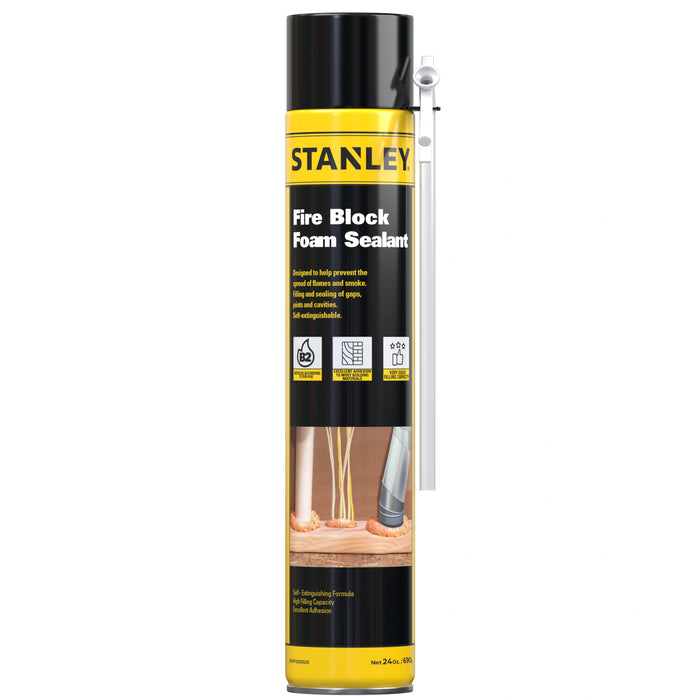 Stanley F952 Orange Fire Block Foam Sealant - Insulating Foam Sealant 12/24 oz