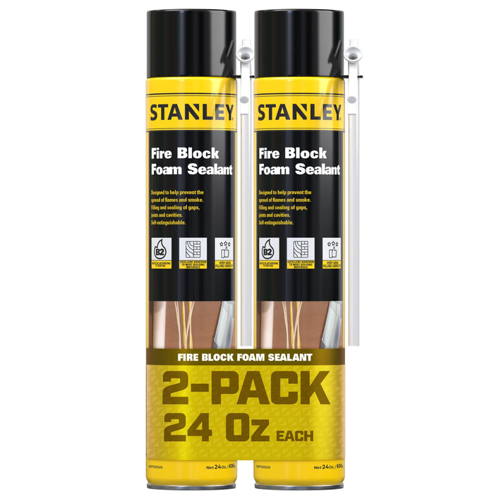 Stanley F952 Orange Fire Block Foam Sealant - Insulating Foam Sealant 12/24 oz