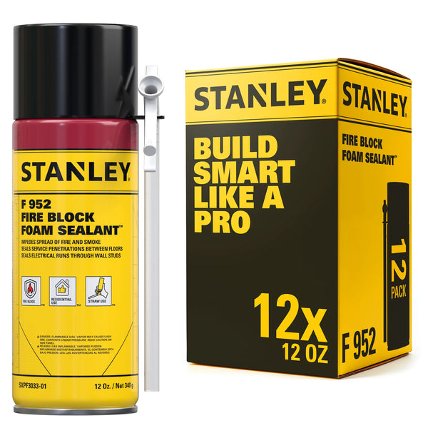 Stanley F952 Orange Fire Block Foam Sealant | Firestop Foam for Gaps