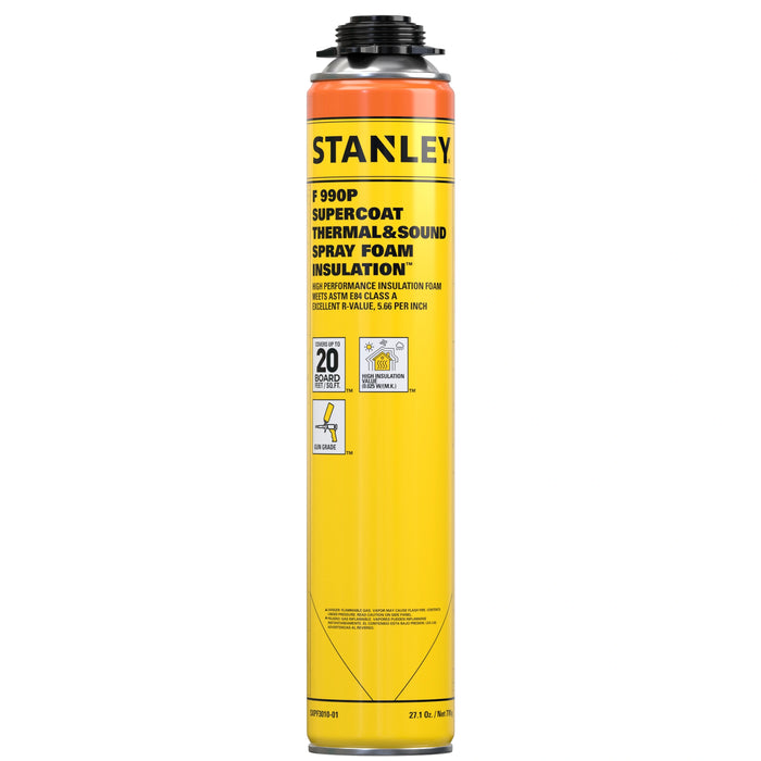 Stanley F990P SuperCoat Thermal & Sound Spray Foam Insulation (Closed Cell), 27.1oz