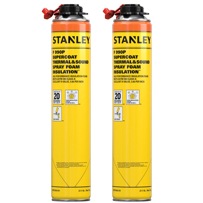 Stanley F990P SuperCoat Thermal & Sound Spray Foam Insulation (Closed Cell), 27.1oz