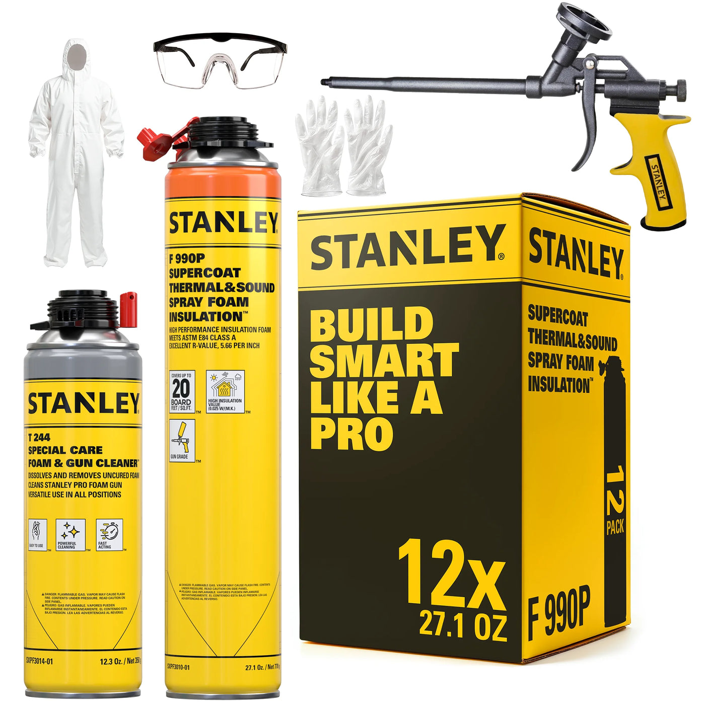 OneclickDIY-Stanley F990P SuperCoat Thermal & Sound Spray Foam Insulation Kit