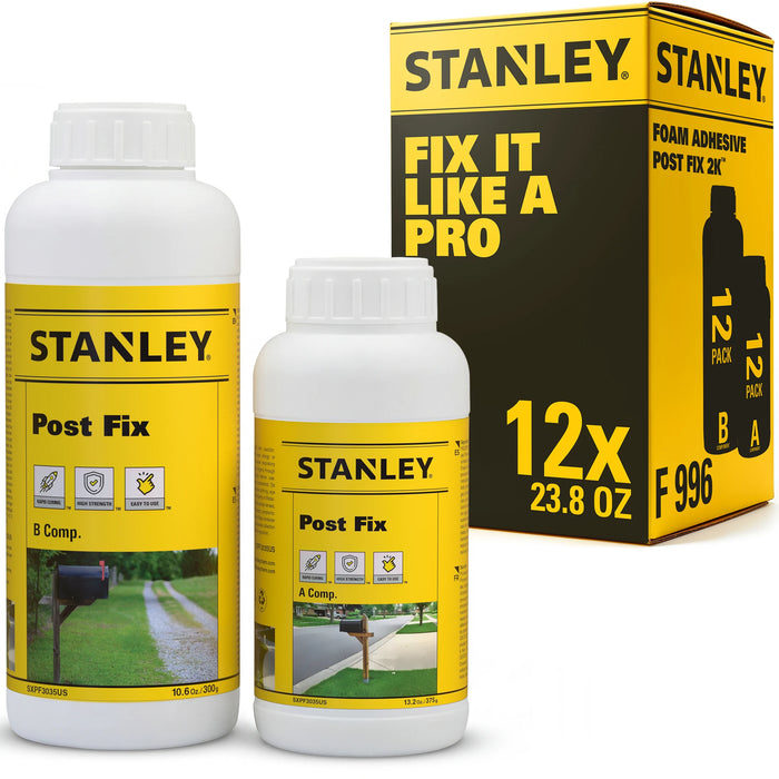 Stanley F996 Post Fix, Fence Post Foam - Rapid Installation Composite, 23.8 oz