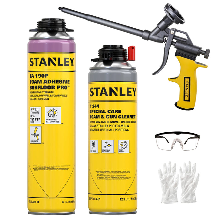 Stanley FA190P Foam Adhesive Subfloor Pro | High-Yield, 24 oz