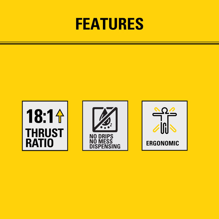 Stanley Professional Caulk Gun – 18:1 Thrust Ratio, PRO-CG2