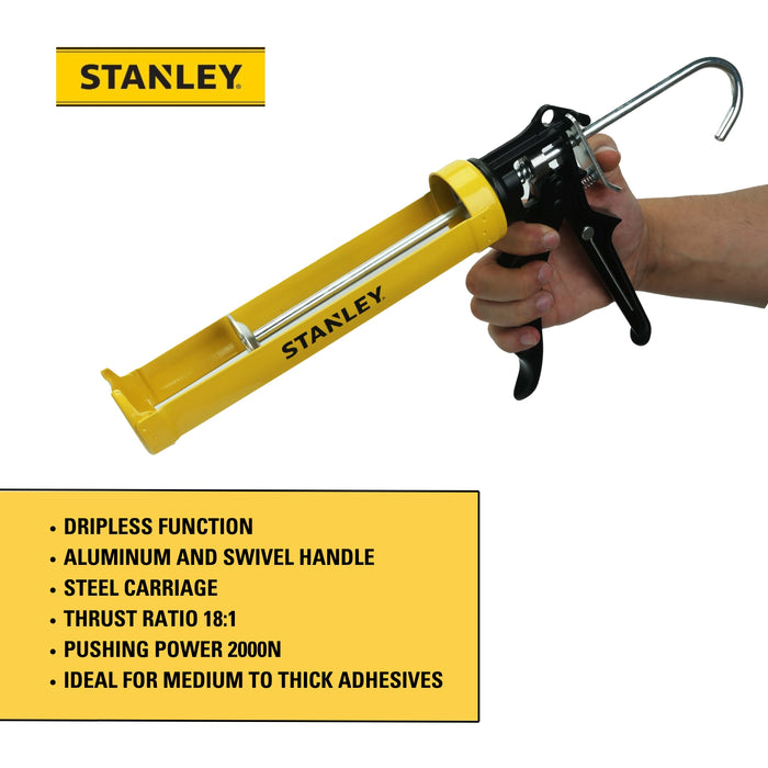 Stanley Professional Caulk Gun – 18:1 Thrust Ratio