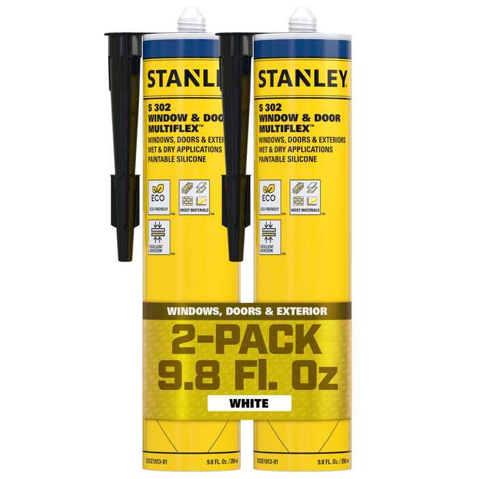 Stanley S302 Window & Door Multiflex - Flexi Seal, White, 9.8 fl oz