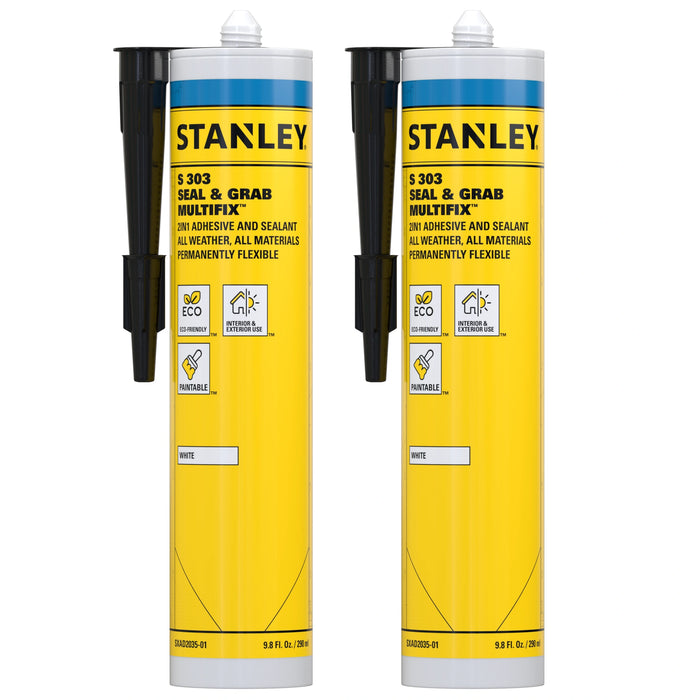 Stanley Hybrid Polymer Multi Bond & Seal - White, 9.8 fl oz