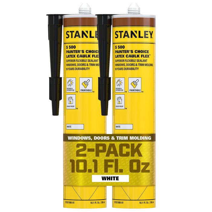 Stanley S500 Painter's Choice Latex Caulk Flex - White, 10.1 fl oz
