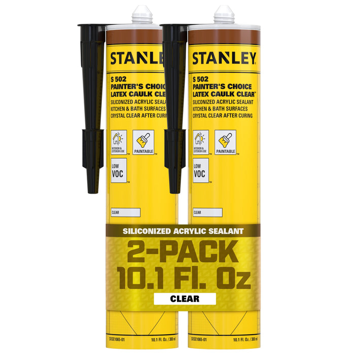 Stanley S502 Painter's Choice Latex Caulk Clear, 10.1 oz