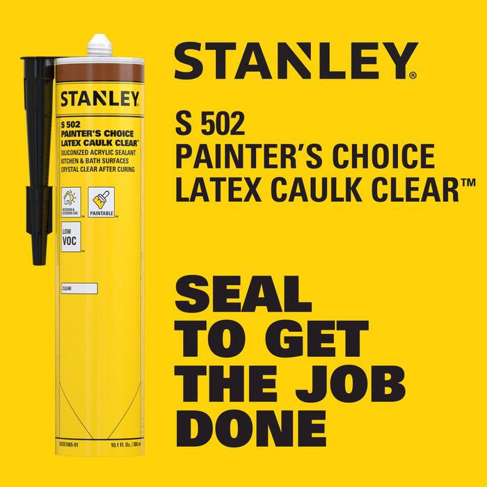 Stanley S502 Painter's Choice Latex Caulk Clear, 10.1 oz