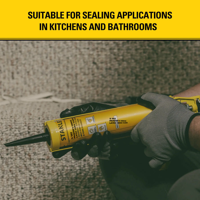 Stanley S502 Painter's Choice Latex Caulk Clear, 10.1 oz