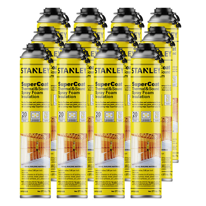 Stanley SuperCoat Thermal & Sound Insulation Spray Foam (Closed Cell)