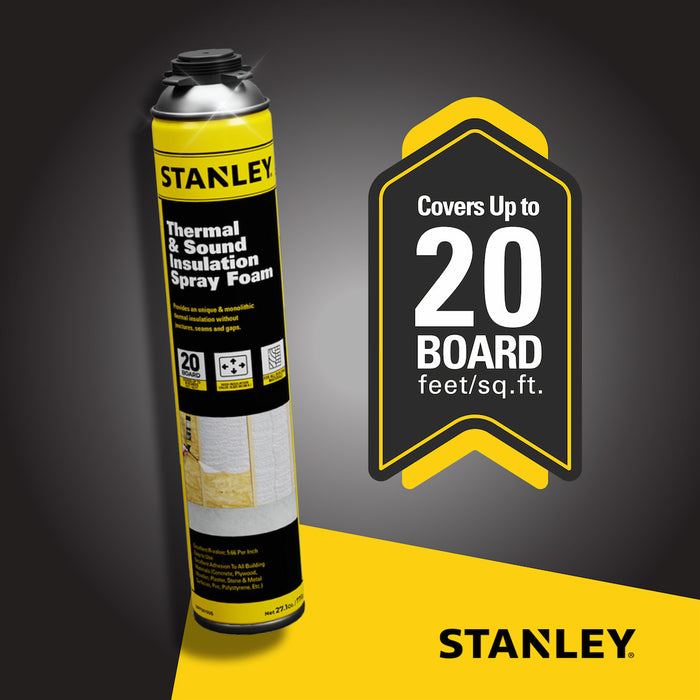 Stanley SuperCoat Thermal & Sound Insulation Spray Foam Features 1