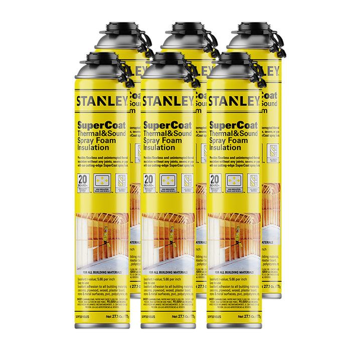 Stanley SuperCoat Thermal & Sound Insulation Spray Foam (Closed Cell)