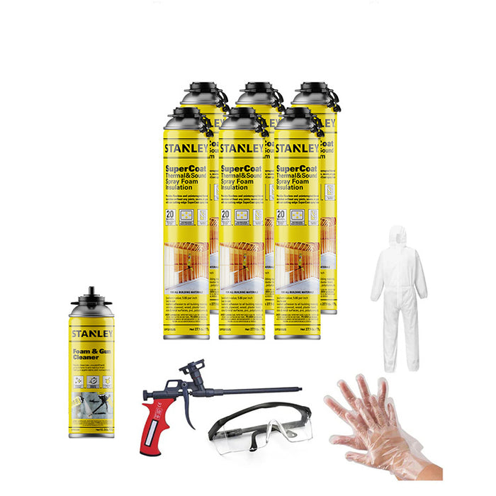 Stanley SuperCoat Thermal & Sound Insulation Spray Foam, (Closed Cell)