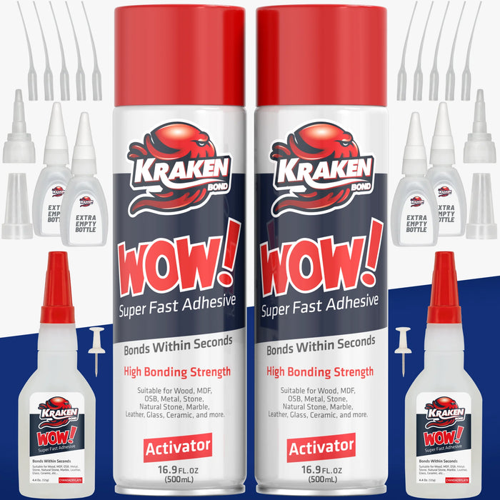 Kraken Bond WOW Super Fast Adhesive Set