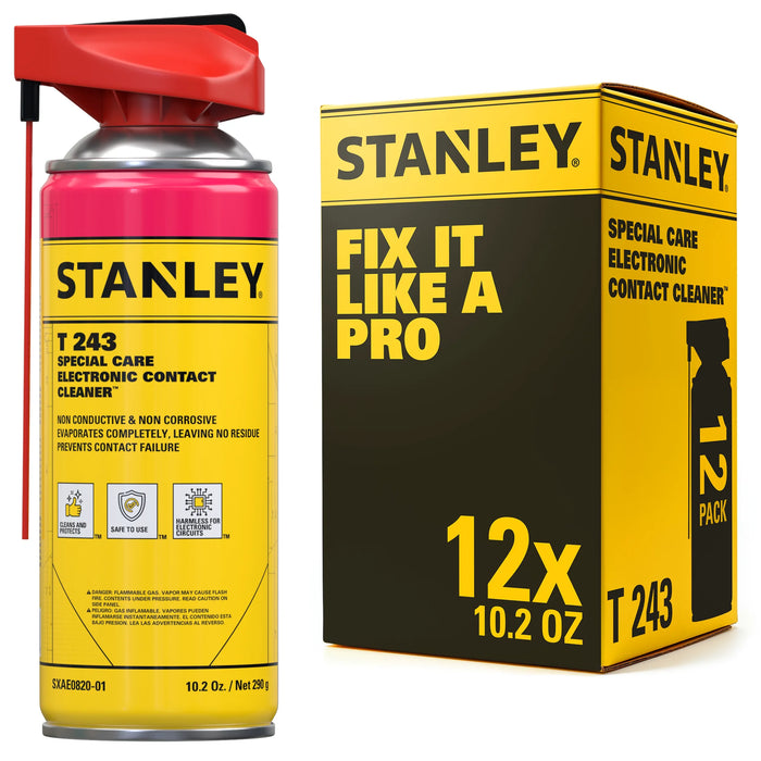 Stanley T243 Special Care Electronic Contact Cleaner Spray, 10.2 oz